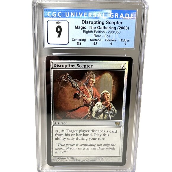 DISRUPTING SCEPTER Rare Foil 8th Edition 298/350 2003 CGC Graded 9 Mint MTG - Picture 1 of 4